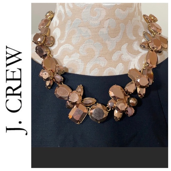 J. Crew Metallic Bronze Cluster Necklace - Picture 1 of 12